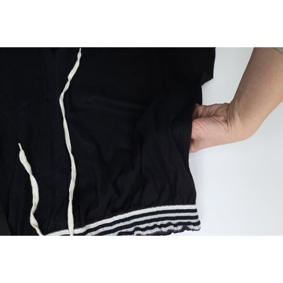 Deadstock Vintage 90s Adidas Mens XL Spell Out Striped Above Knee Shorts Black - Picture 6 of 15